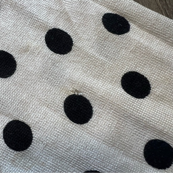 Entracte Vtg Silk Cashmere Polka Dot Crewneck Fitted Button Up Knit Cardigan M - Picture 15 of 16